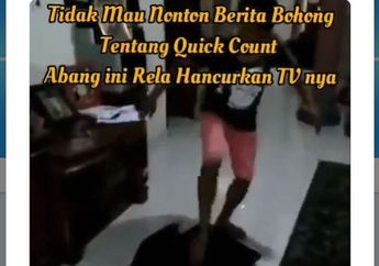 Hancurkan TV Gegara Kecewa Hasil Quick Count, Pria Pendukung Prabowo Ini Merasa Tak Rugi