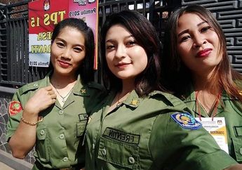 Viral! Inilah Para Hansip Cantik di Pemilu 2019 yang Pesonanya Bikin Pemilih Klepek-klepek