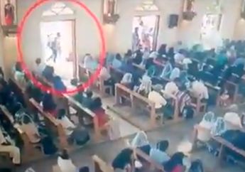 Terekam Kamera, Detik-detik Pelaku Pemboman di Sri Lanka Hendak Ledakkan Diri di Gereja