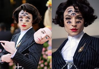 Inilah Penjelasan Ilmiah Mengapa Riasan Banyak Ilusi Mata Ala Ezra Miller di Met Gala 2019 Bisa Merusak Otak Kita
