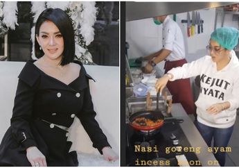 Masak Nasi Goreng untuk Reino Barack, Syahrini Takut-takut Pegang Penggorengan: Gue Takut Minyaknya Kena Muka!