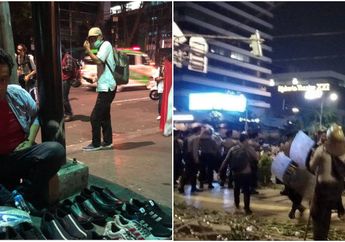 Sama Sekali Tak Terlihat Panik, Pria Ini Nekat Buka Lapak Sepatu di Tengah Kerusuhan 22 Mei: Pak! Cuma Rp 100 Ribuan