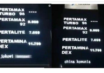 Viral Sebuah Running Text Muncul Secara Tiba-Tiba di SPBU, Isinya Penghinaan Pada Jokowi dan Megawati