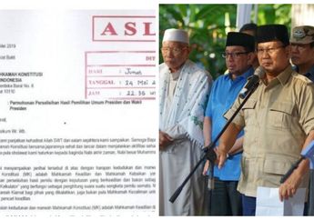 Ajukan 7 Tuntutan Pada MK, Prabowo - Sandi Minta Diskualifikasi Paslon 01 dan Pemilu Ulang