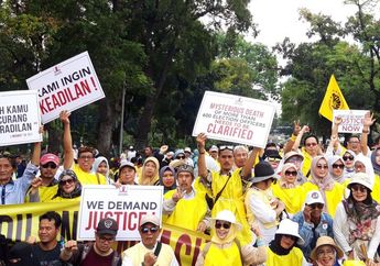 Tolak Kecurangan Pilpres 2019, Ratusan Massa Asal Tegal Jawa Tengah Lakukan Aksi Demo Sidang MK