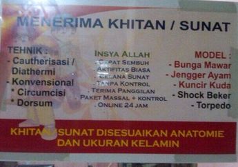 Dari Jengger Ayam Hingga Bunga Mawar, Beragam Model Potongan Sunat ini Viral!