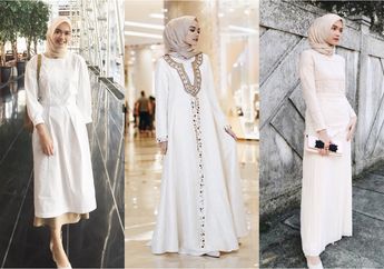 Simpel Hingga Glamor, Ini 5 Dress Hijab Putih Untuk Kondangan Kece!