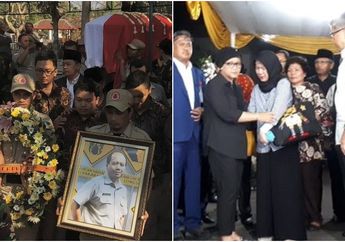 Tak Kuasa Menahan Sedih, Istri Sutopo Purwo Nugroho Pingsan Saat Melihat Jenazah sang Suami Hendak Dikebumikan
