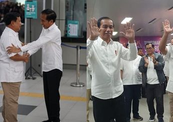 Akhiri Era 'Cebong' dan 'Kampret', Berikut Potret Momen Pertemuan Jokowi-Prabowo di Stasiun MRT Lebak Bulus