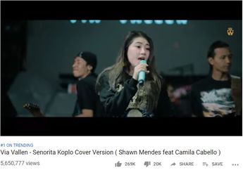 Senorita Versi Koplo Trending Nomor 1 di YouTube, Via Vallen Adakan Sayembara Berhadiah Jutaan Rupiah