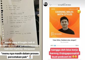 Sosok di Balik Pengunggah Foto Viral Daftar Menu Kelas Bisnis Penerbangan Garuda yang Ditulis Tangan Akhirnya Terungkap