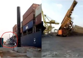 Kesaksian Pekerja Dermaga, Sempat Rekam dengan Jarak  Sangat Dekat Detik-detik Kapal MV Soul of Luck Tubruk Crane Pelabuhan Tanjung Emas