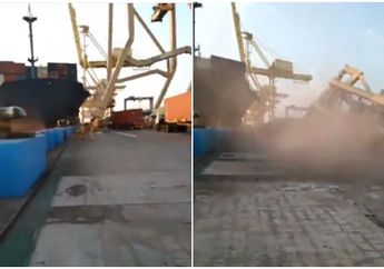 Tali Assist Putus dan Hilang Kendali, Kapal Kontainer Berbendera Panama Tabrak Terminal Barang Tanjung Emas Semarang