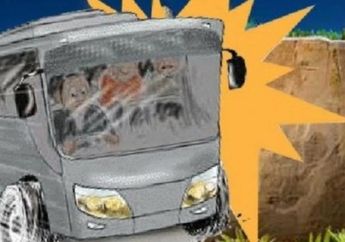 Petaka Bus Pengantar Calon Jamaah Haji Sukabumi, Rubuhkan Pagar Beton Hingga Serempet Bocah SD Hingga Tewas