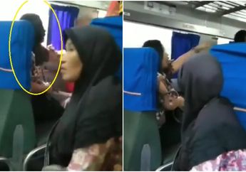 Viral Video Emak-emak Ngamuk hingga Teriak Histeris di Dalam Kereta Saat Petugas Periksa Tiketnya: Gua Tonjok Lu Ngatain Gua!