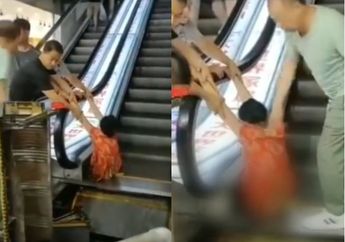 Tersangkut Eskalator, Kaki Kiri Seorang Wanita Putus dan Kaki Kanannya Terluka Parah