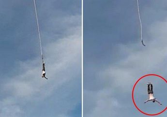 Nyawanya Pria Ini Masih Terselamatkan, Usai Terjun Bebas Setinggi 100 Meter Tanpa Pengaman Apapun Saat Bungee Jumping