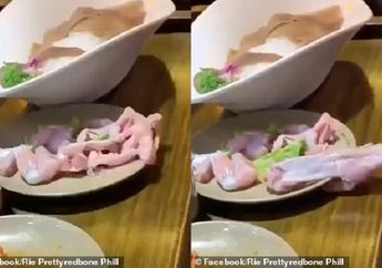 Sampai Bikin Sesosok Wanita Jejeritan, Daging Mentah Ini Mendadak Bergerak Sendiri Bak Zombie Saat Disajikan di Piring, Videonya Langsung Viral!