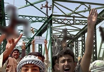 Ketika Para Tentara Bayaran AS Terbunuh di Irak, Mayatnya Dibakar dan Digantung di Jembatan