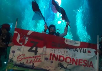 Hanya Butuh 2 Jam, Aaliyah Massaid Latihan Kibarkan Bendera di Akuarium Raksasa