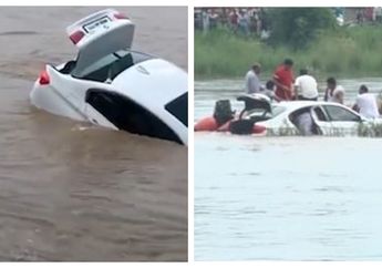 Kesal Tak Dibelikan Jaguar, Seorang Pemuda Buang Mobil BMW-nya ke Sungai