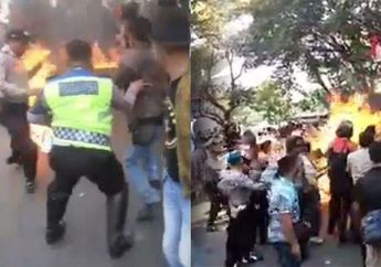 Demo Mahasiswa di Cianjur Berujung Ricuh, Ada Aksi Bakar Ban hingga Buat 3 Polisi Tersambar Api dan Alami Luka Bakar Serius