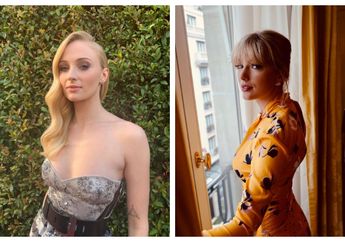 Sophie Turner Kepergok Pakai Gaun yang Sama Persis dengan Taylor Swift, Siapa Lebih Modis?