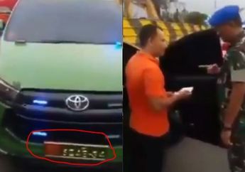 Pengemudi Inova Nekat Pakai Plat Nomor TNI Palsu, Tak Berkutik Saat Ditindak Langsung oleh Danpom Letkol CPM Indra Jaya, Disuruh Cabut Plat di Tempat Meski Tengah di Jalan Tol