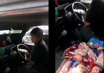 Ajak Serta Anaknya yang Masih Bayi Ikut Narik Penumpang, Kisah Ibu Sopir Angkot Ini Viral di Media Sosial