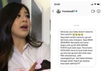 Franda Tak Sudi Nama Anaknya Dicomot Orang, Begini Respon Sang Suami Saat Balas Komentar Netizen yang Izin Ingin Pakai Nama Anaknya Juga