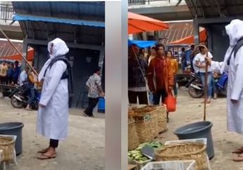 Heboh Sosok Perempuan Misterius Berjubah Putih dan Bertongkat Datangi Pengunjung Pasar Tradisional di Medan Siang Bolong, Mengaku Bertugas Sampaikan Pesan Titipan Tuhan
