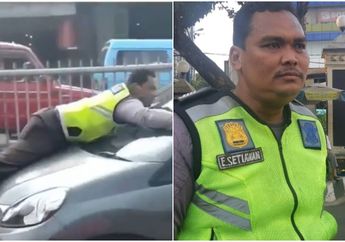 Akhir Haru Kasus Polisi yang Nemplok di Kap Mobil, Istri sang Sopir Menangis Tersedu: Maafkan Suami Saya, Pak...