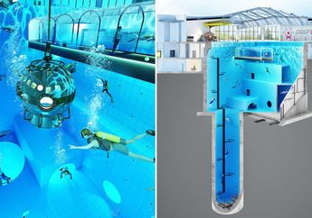 Begini Potret Kolam Renang Terdalam di Dunia, Titik Kedalamannya Mencapai 45 Meter!