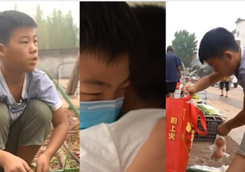 Kisah Sedih Bocah 11 Tahun, Rela Jualan Daun Bawang Tiap Pulang Sekolah Demi Kumpulkan Biaya Berobat Adiknya yang Sakit Kanker