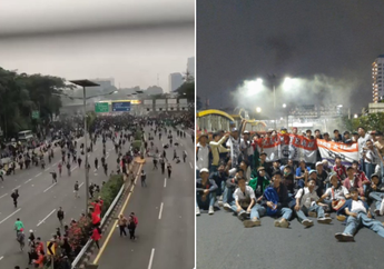 Heboh Video Gerombolan Siswa STM Turun Bantu Mahasiswa yang Berdemo, Netizen: Mereka Solid dan Bantuin Peserta yang Tumbang Kena Gas Air Mata