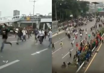 Aksinya Bikin Geleng-geleng Mahasiswa, Gerombolan Siswa STM Ikut Demo Tuntut DPR, Masih Pakai Seragam Bawa Sajam, Netizen : Malah Tawuran