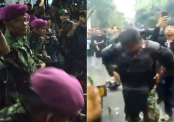 Lucuti Atribut yang Dipakai, Para Personel TNI Ikut Duduk Dukung Mahasiswa Demo Sambil Melempar Candaan dan Shalawat Bareng