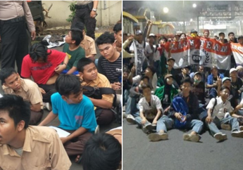 Nekat Demo, 570 Anak STM, SMP dan SMA Kena Omel Emak Bapaknya Saat Dijemput di Polda: Capek-capek Gue Gedein, Sok-sokan Jadi Preman!