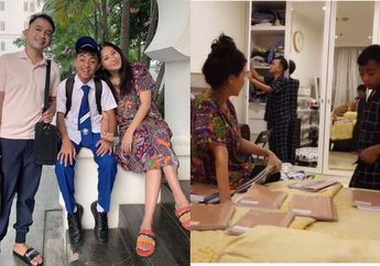 Totalitas Tanpa Batas, Tengah Malam Ruben Onsu dan Sarwendah Tan Dampingi Betrand Peto Siapakan Buku Sekolah