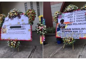 Geger Mahasiswi Dituding Pelakor Sampai Dikirimi Karangan Bunga Dari Istri yang Suaminya Digoda di Hari Wisuda: Happy Graduation For Pelakor!
