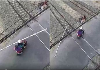 Bar-bar Tingkat Dewa, Lihat Video Emak-emak Terabas Pintu Palang Kereta Api Sampi Copot, Petugas Cuma Bisa Melongo dan Menatap Penuh Keheranan