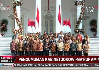 Daftar Menteri Kabinet Baru, Jokowi dan Maruf Amin Umumkan Sambil Duduk di Tangga Istana Negara