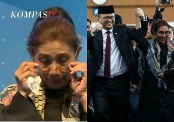 Serahkan Jabatannya ke Menteri Baru, Susi Pudjiastuti Menangis Saat Sekjen Kementrian KKP Membacakan Puisi untuknya