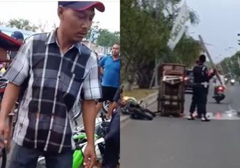 Viral Video Satpam Arogan Tabrak Gerobak Bakso Hingga Dagangannya Jatuh Berceceran, Si Pedagang: Kenapa Saya Aja yang Diusir? 