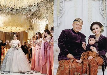 Bertabur Emas, Tilik Perbandingan Dekorasi Pernikahan dan Tedak Siten Anak Momo Geisha, Megah Banget!