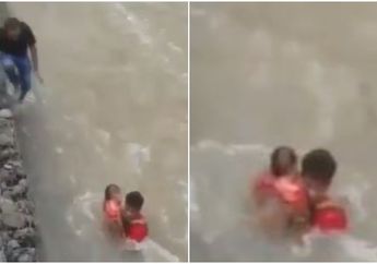 Nekat Loncat 2 Kali hingga Nyaris Terseret Arus Deras, Inilah Detik-detik Anggota TNI Kodim Solok Saat Mencoba Menyelamatkan Bocah yang Badannya Hanyut ke Sungai