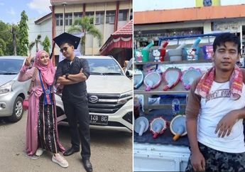  Sehari-hari Bekerja jadi Sopir Pick Up dan Penjual Batu Cobek, Pria Ini Berhasil Hantarkan Istrinya Raih Gelar S2
