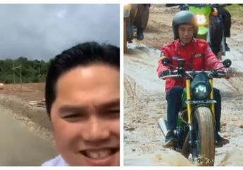 Diabadikan oleh Menteri BUMN Erick Thohir, Begini Gaya Presiden Jokowi Blusukan di Kalimantan, Macho Abis!