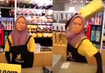 Kesal dengan Ibu-ibu  yang Serobot Antrian, Video Seorang Kasir Lempar Papan ke Pelanggan Viral