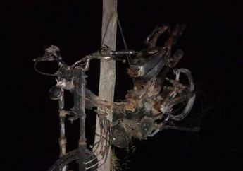 Dibakar lalu Digantung di Tiang Listrik, Motor Milik Kades Ini Disalahgunakan untuk Mencuri Hingga Bikin Warga Jengkel